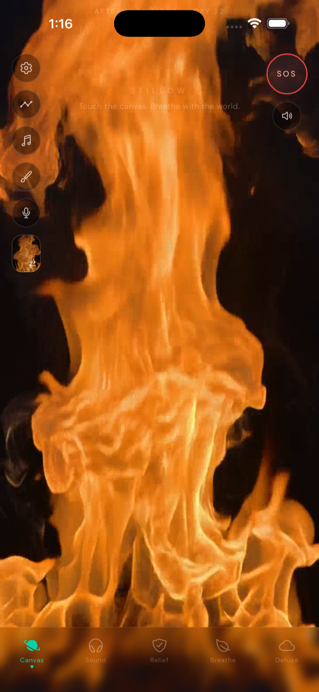 Stillow, touch a living world of fire